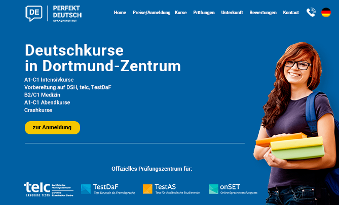 Сайт perfekt-deutsch.de