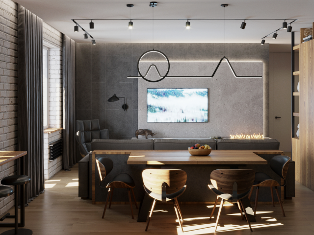 Визуализация интерьера в современном стиле