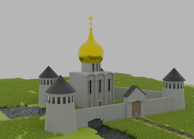 Церковь low-poly