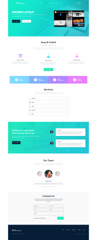 Верстка одностраничного psd макета