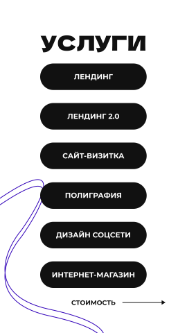 Список услуг для аккаунта