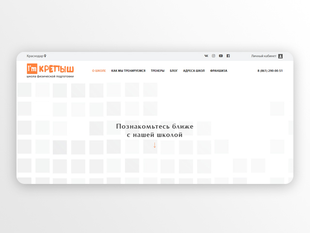 Многостраничный сайт Школы Крепыш