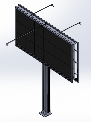 металлическая конструкция светодиодный экран 3x6м