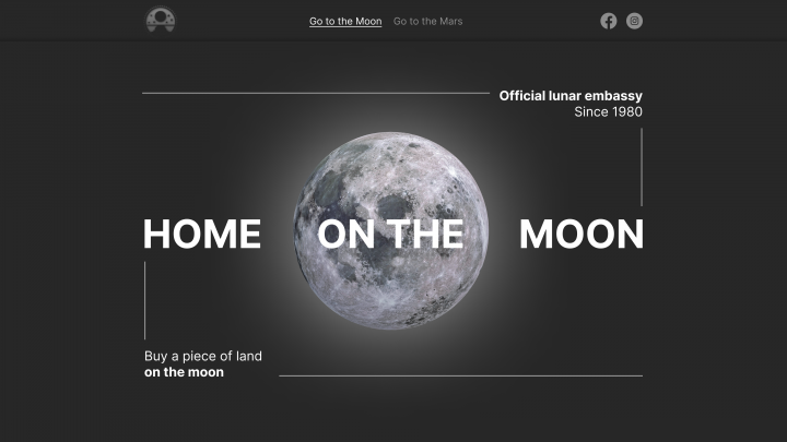 Official lunar embassy | Redesin of Landin page