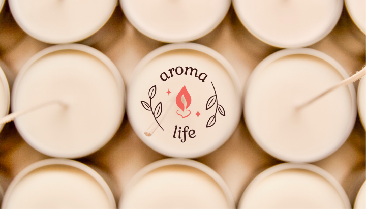Логотип для бренда аромасвечей "Aroma Life"