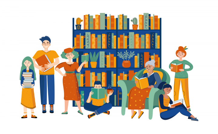 В библиотеке