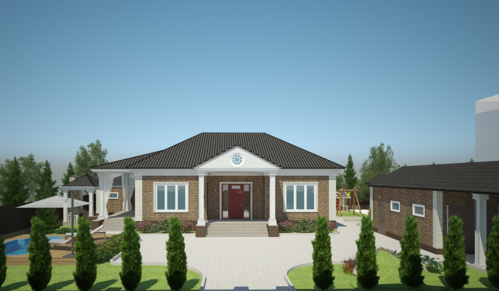 Эскизный проект дома 190 м2