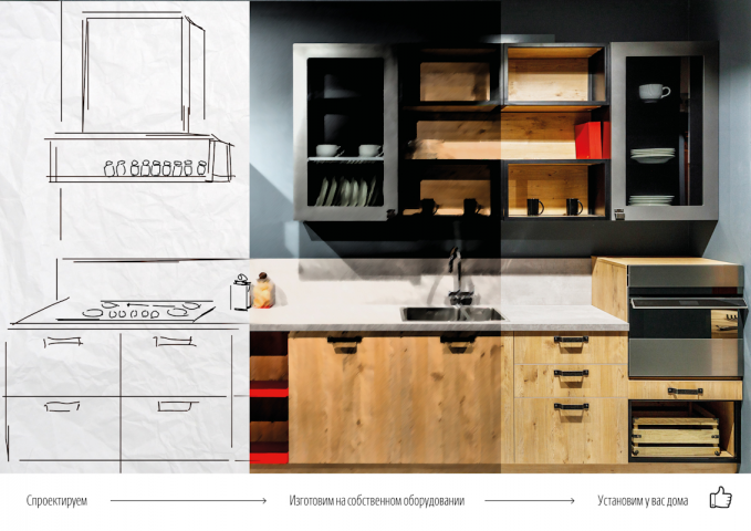 Изготовление кухонь. Баннер для сайта