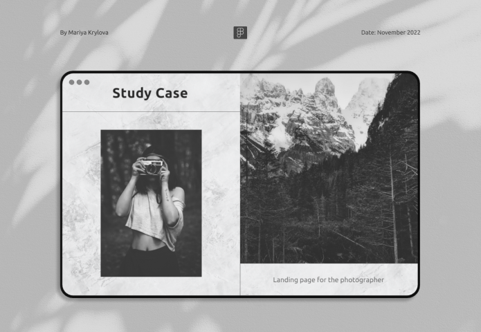 Landing Page для фотографа