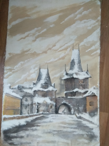 Холст, акрил 160х105