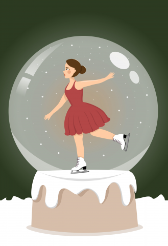 Иллюстрированная новогодняя открытка