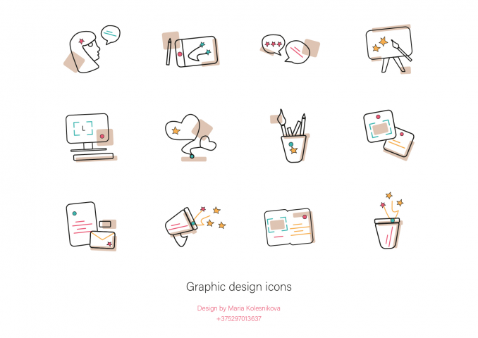 Graphic design icons