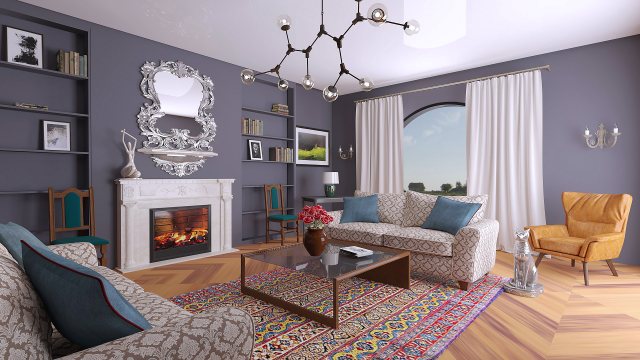 Реплика неоклассического интерьера в отеле