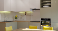 Modern kitchen design "White&Olive"