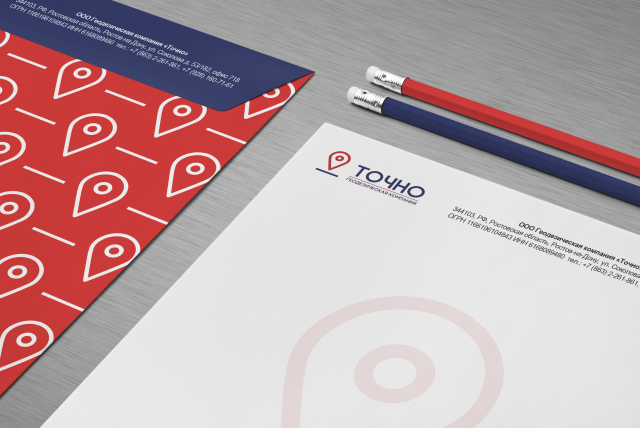 Фирменный стиль для геодезической компании "Точно"