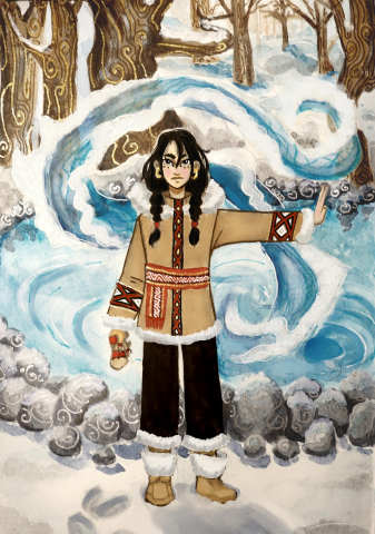 Иллюстрация книжная, акварель