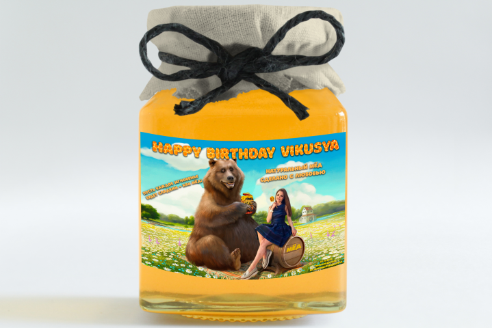 Наклейка на банку мёда