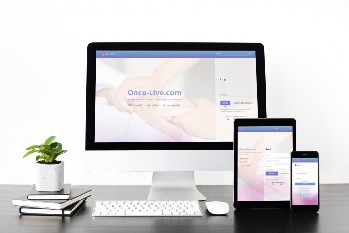 Дизайн социальной сети для онкобольных Onco-live