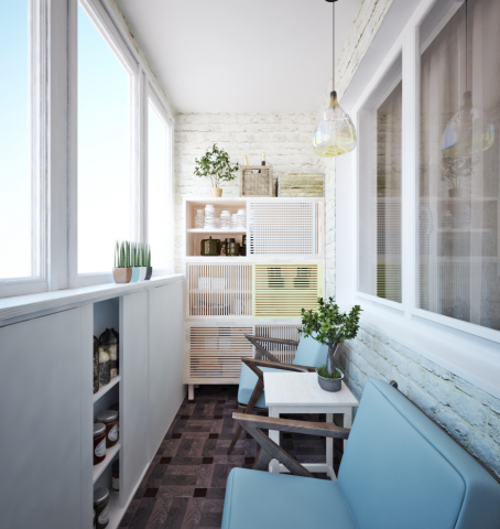 3д-визуализация лоджии