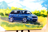 эскиз выполненный в реальном времени на презентации SKODA-Fabia