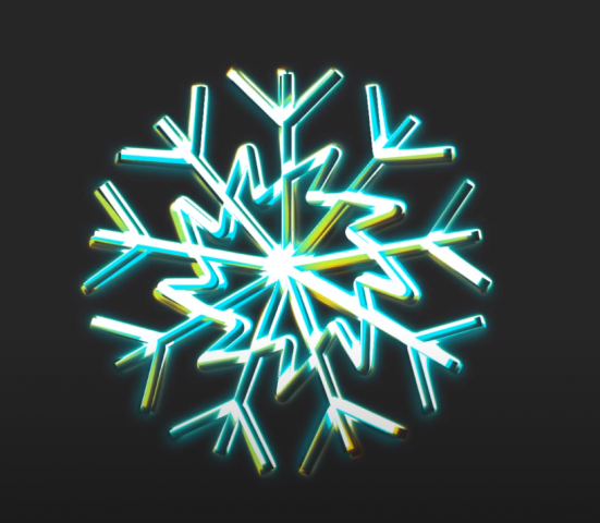 Анимированная снежинка