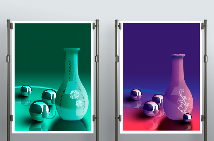 Объемные натюрморты 2D