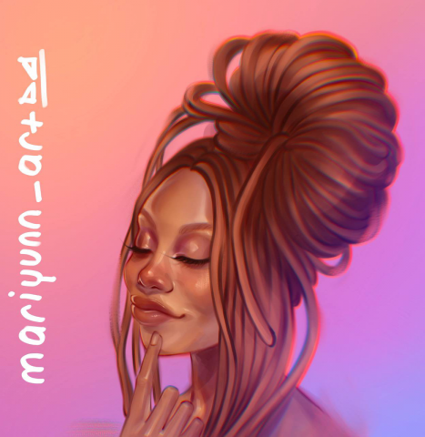 Девушка с дредами