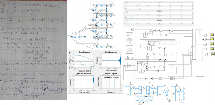 Исследование колебательной многомассовой системы в среде Simulin