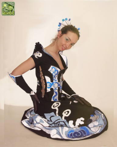 Сценический костюм "Жемчужина" для выступлений с огнем.