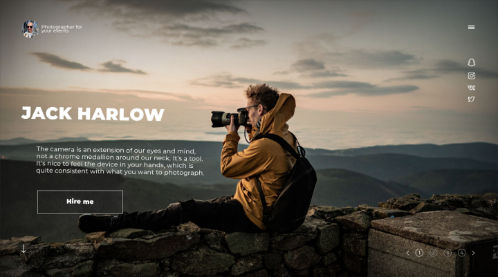 Landing page для фотографа