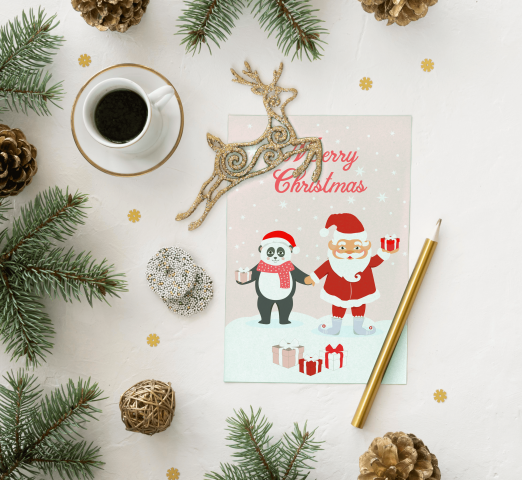 Иллюстрация для новогодней открытки