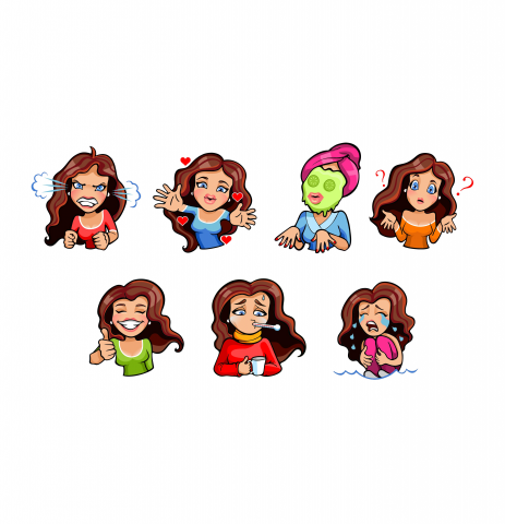 Стикеры, векторная отрисовка