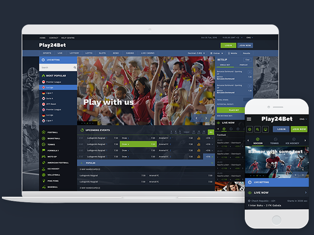 Pay24Bet. Интерфейс и дизайн сайта ставок