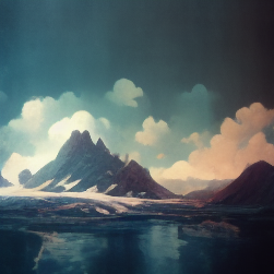 Пейзаж зимних гор