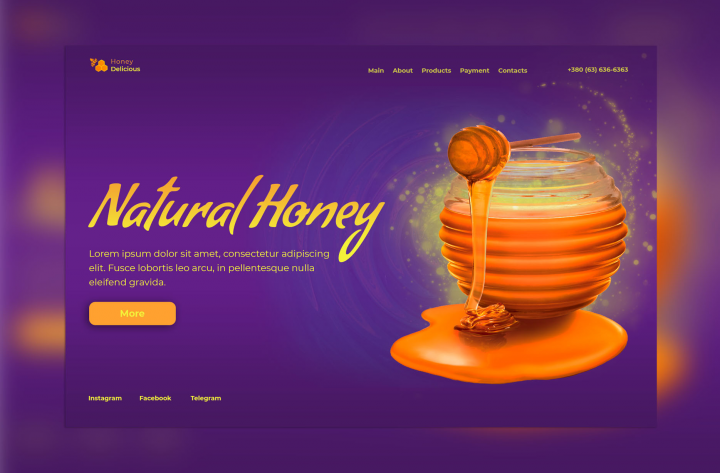 Landing Page - для компании "Honey Delicious"