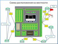 Схема расположения на местности больницы