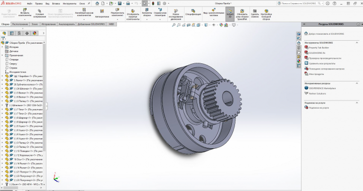 сборка в программе solidworks