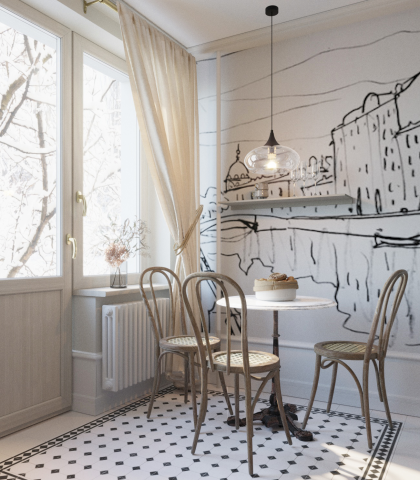 квартира ученых .кухня