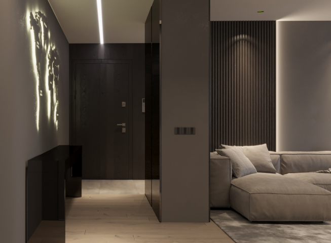 black apartment