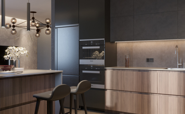 black apartment