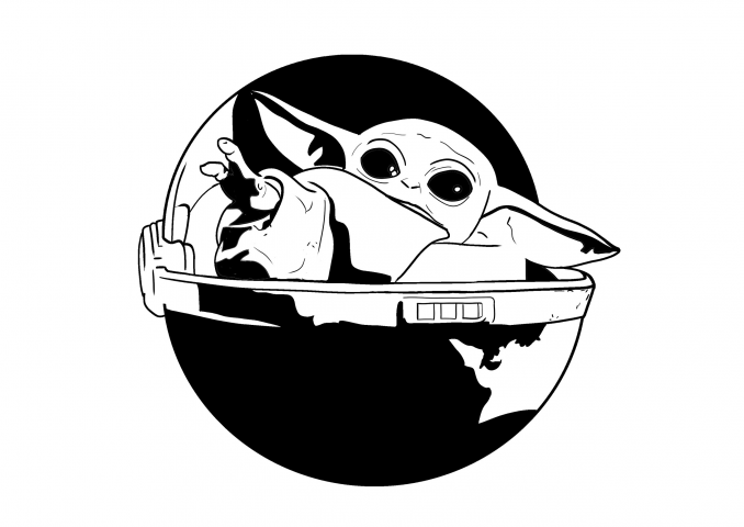 Йода ( тату эскиз)