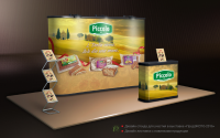 Дизайн выставочного стенда кондитерской компании Piccolo.
