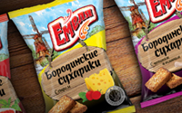 Дизайн упаковки Бородинские гренки «Емеля»