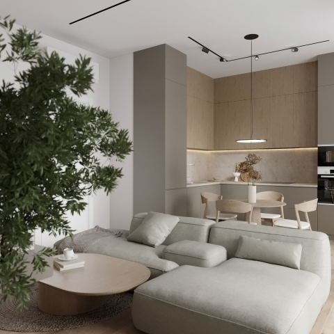 Кухня-гостиная 18 кв.м