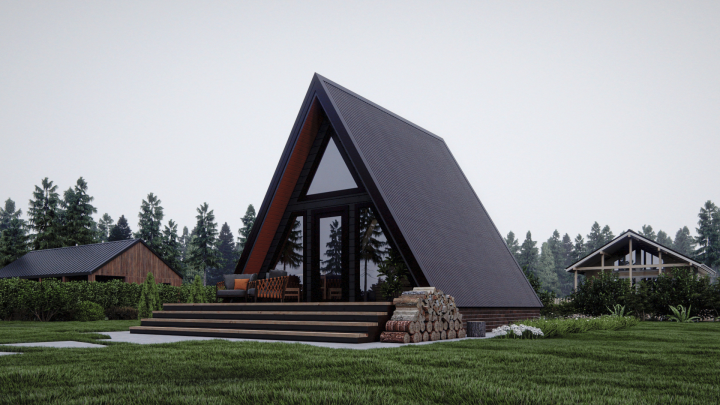 A-frame баня