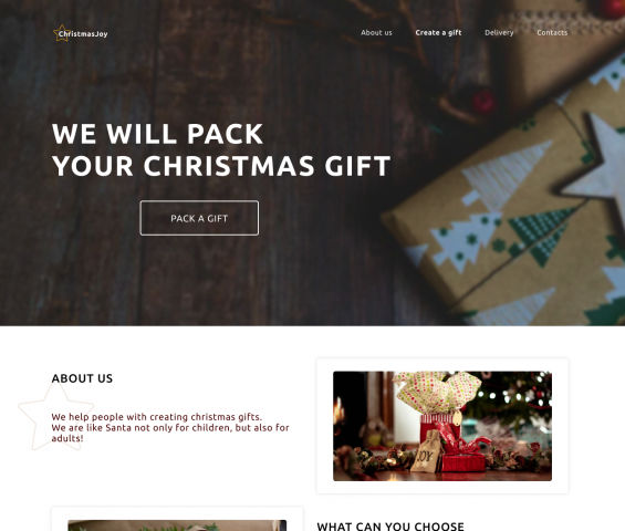ChristmasJoy website design