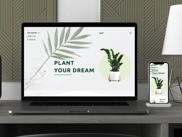 LEAF website design plants store