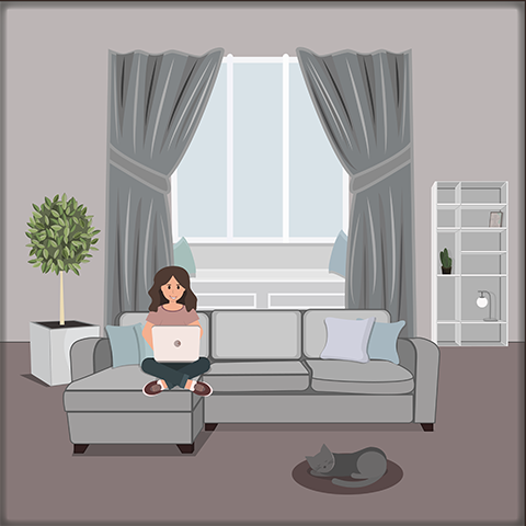 Зал для в серых тонах