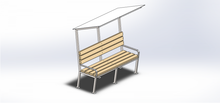 Лавочка с козырьком