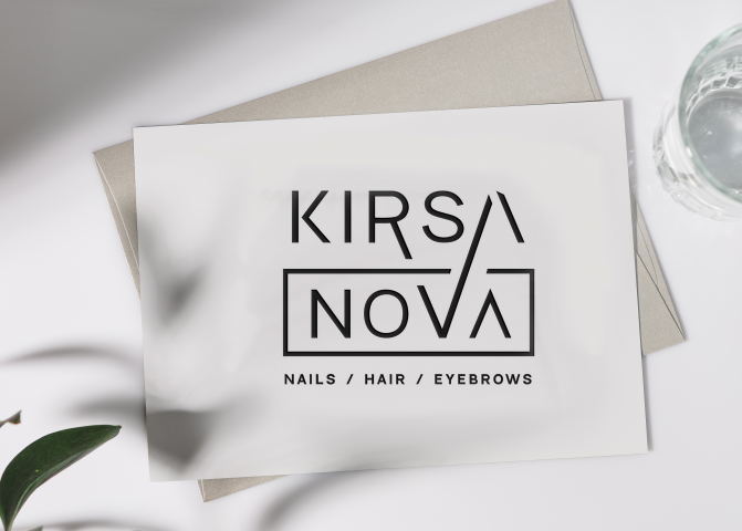 лого для салона красоты KIRSANOVA